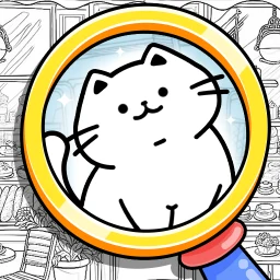 Значок Найди кота: игра в прятки